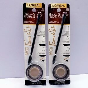 L’Oreal Paris Brow Stylist Frame and Set, 212 Blonde, 0.08 oz (2 pack)